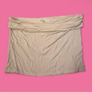 White foldover tube top